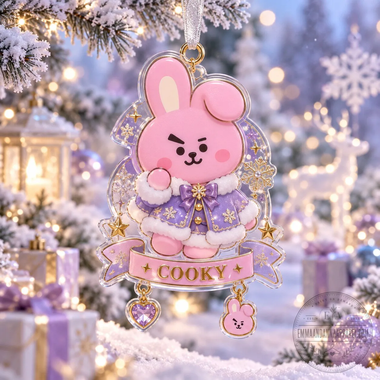 COOKY Purple Royal Christmas Acrylic Ornament Trending 2026